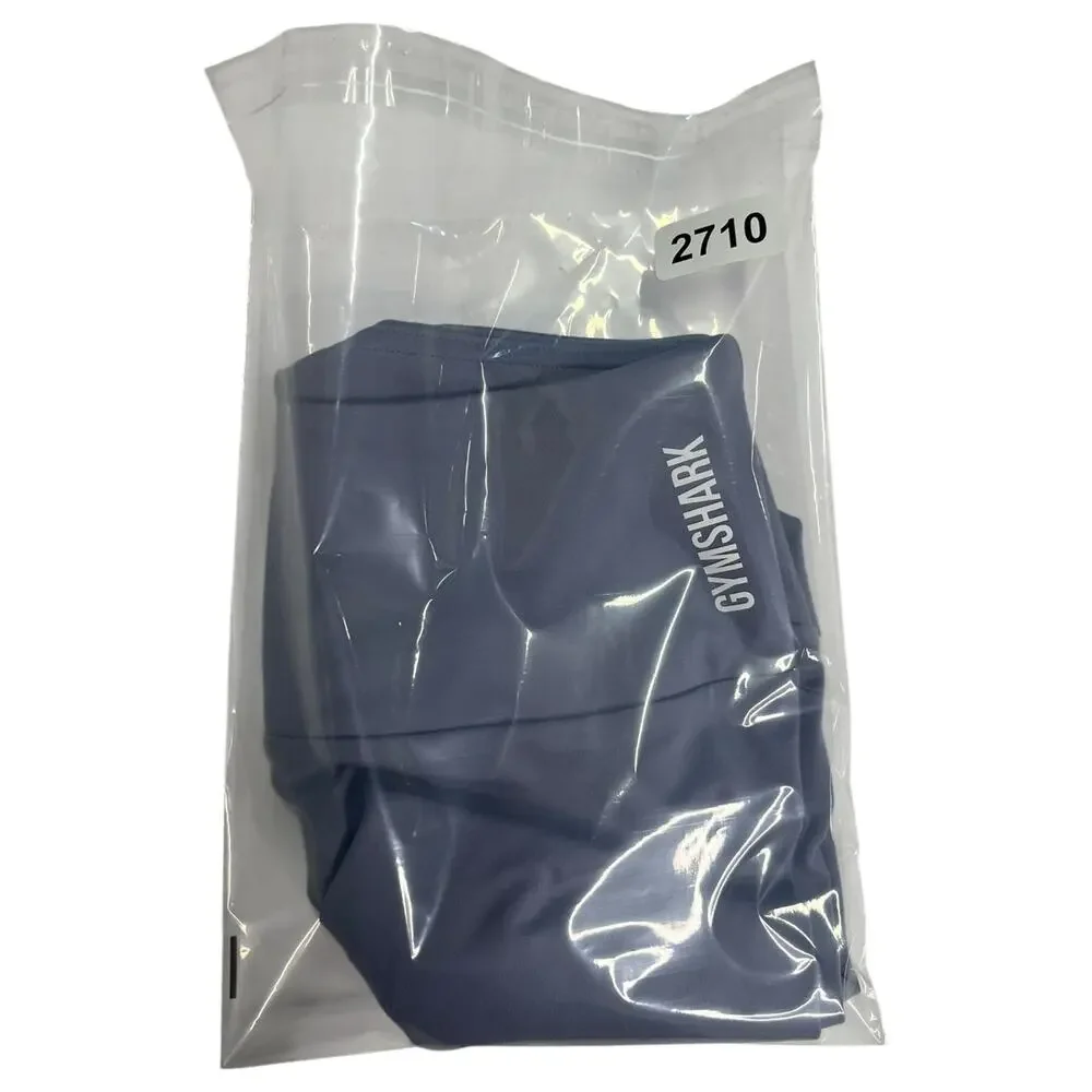 Gymshark Leggings Womens Small Blue Gray Cropped Capri Yoga Workout Gym Stretch